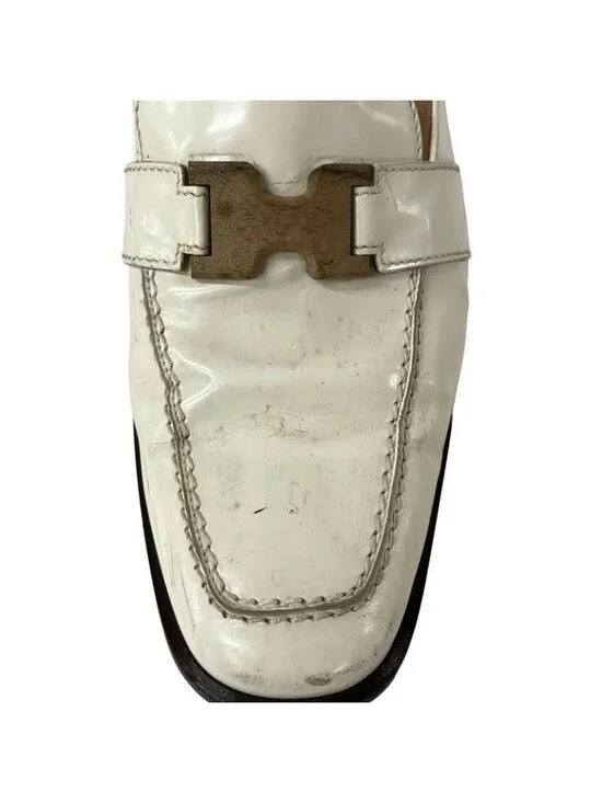 Hermes Sandals 37 Ivory Brown Leather - Picture 7 of 7